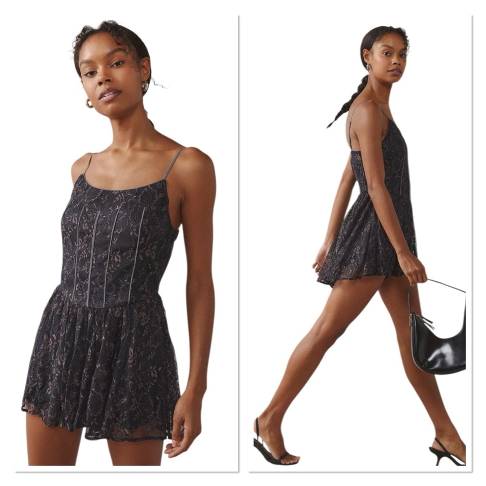 Urban Outfitters Cristina Lace Playsuit
